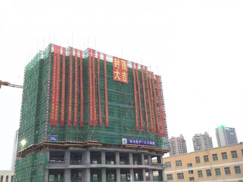 【一线投影】九游会j9网站集团安徽山水文园首栋楼主体结构顺利封顶